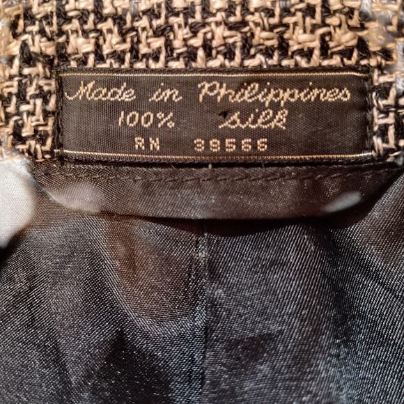 Dario Napoli Men's Sports Blazer 100% Silk Made in Italy Black and White Tweed - Picture 4 of 8